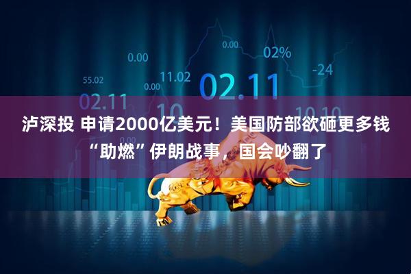泸深投 申请2000亿美元！美国防部欲砸更多钱“助燃”伊朗战事，国会吵翻了