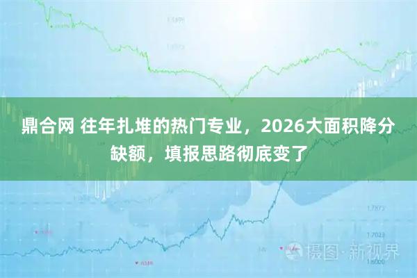 鼎合网 往年扎堆的热门专业，2026大面积降分缺额，填报思路彻底变了