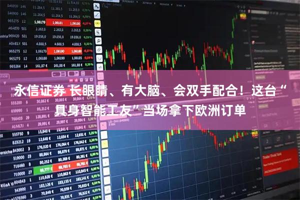 永信证券 长眼睛、有大脑、会双手配合！这台“具身智能工友”当场拿下欧洲订单