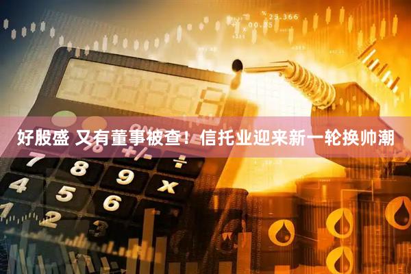 好股盛 又有董事被查！信托业迎来新一轮换帅潮