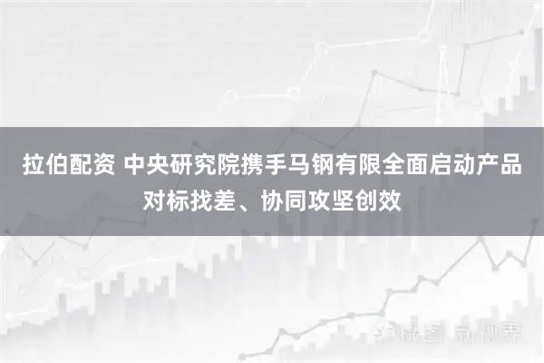 拉伯配资 中央研究院携手马钢有限全面启动产品对标找差、协同攻坚创效